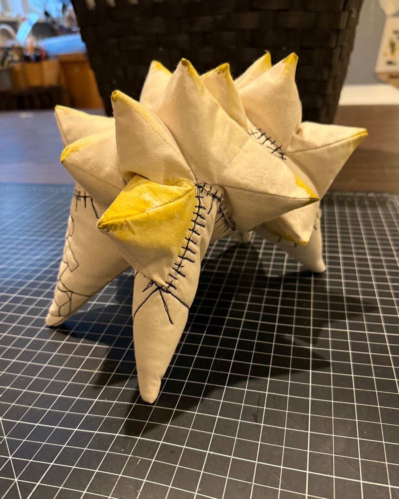 Today&rsquo;s stitching. #beast #freemotionstitching #triangles