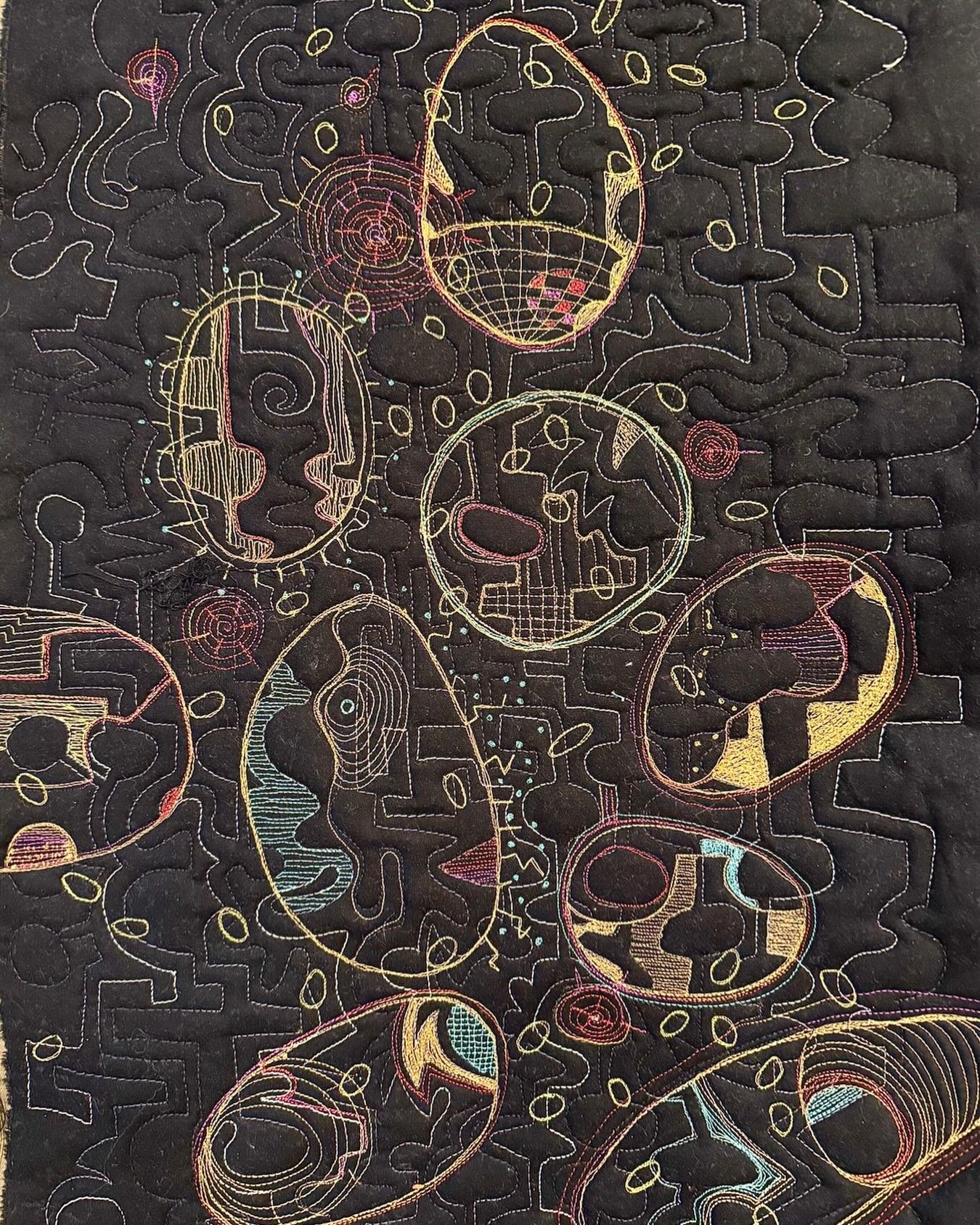 Today&rsquo;s stitching. The things we do not see. #freemotionstitching #stitching #fiberart #microvision