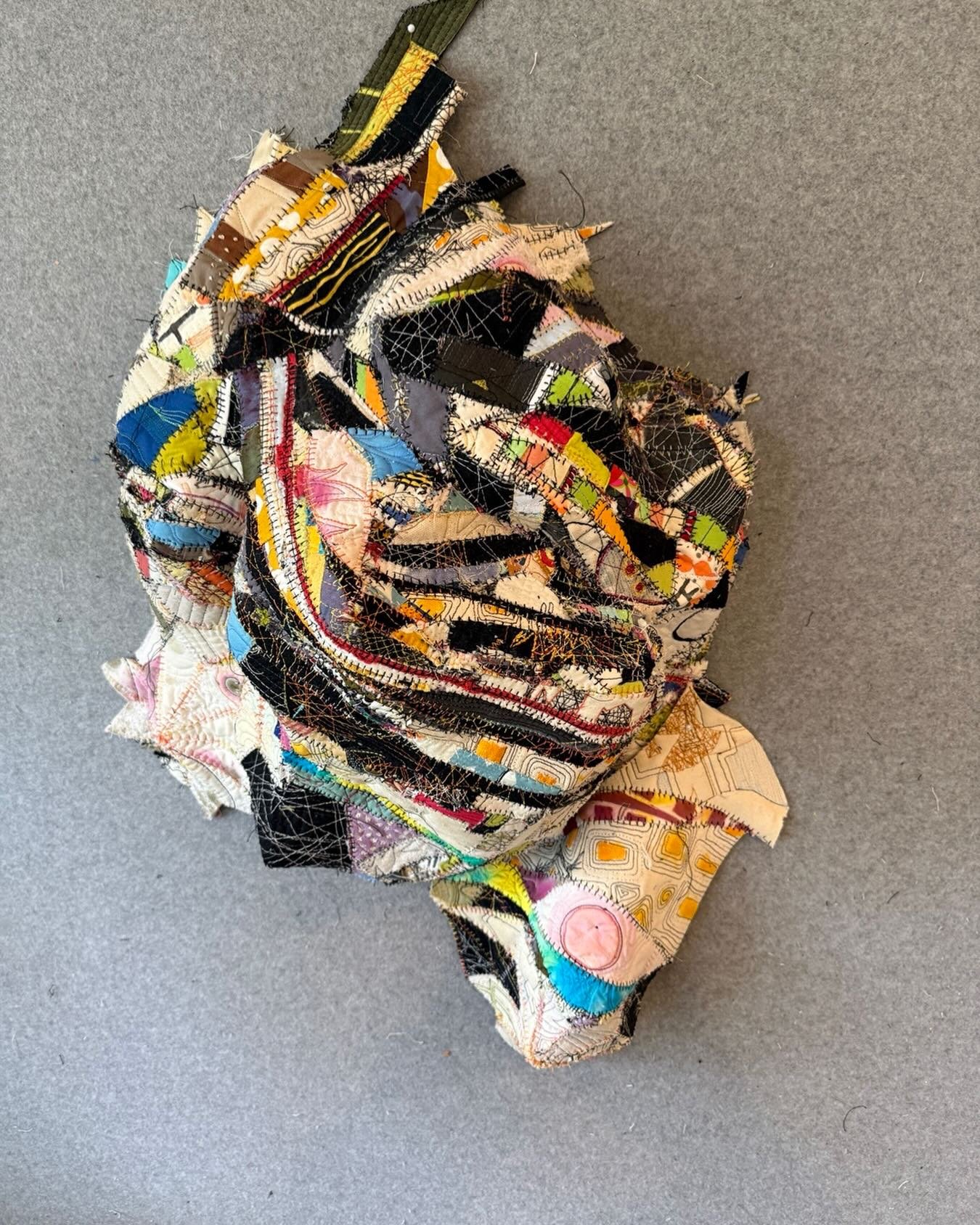 Today&rsquo;s stitching. #3Dfiber #freemotionstitching #fiberart #art