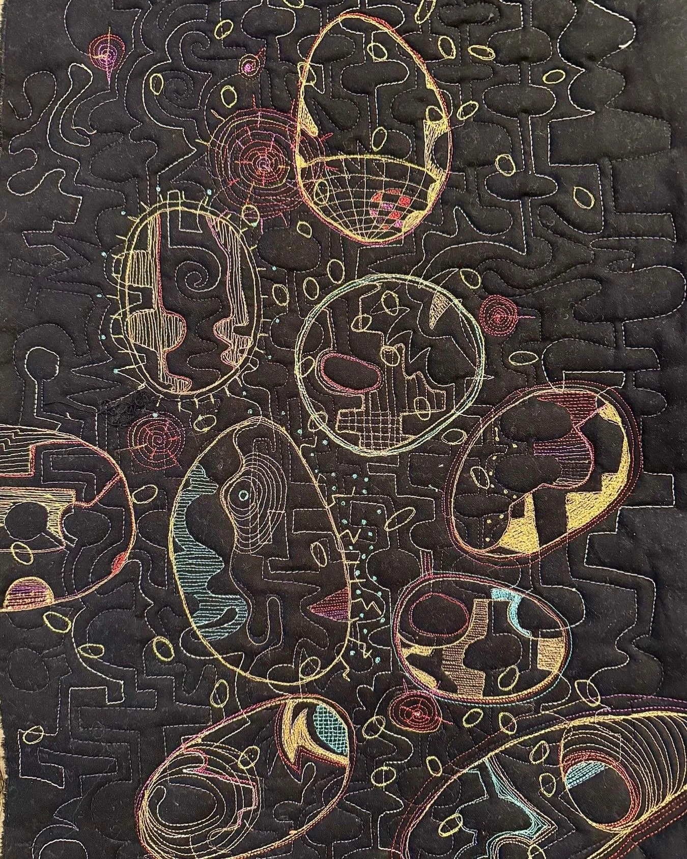 Today&rsquo;s stitching. The things we do not see. #freemotionstitching #stitching #fiberart #microvision