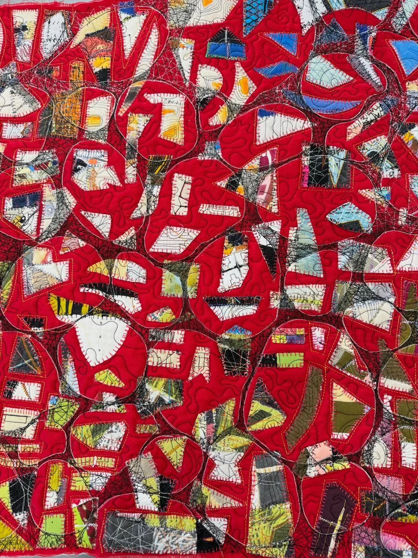 Today&rsquo;s stitching. #vcca #vacenterforthecreativearts #stitching #residency #fiberart