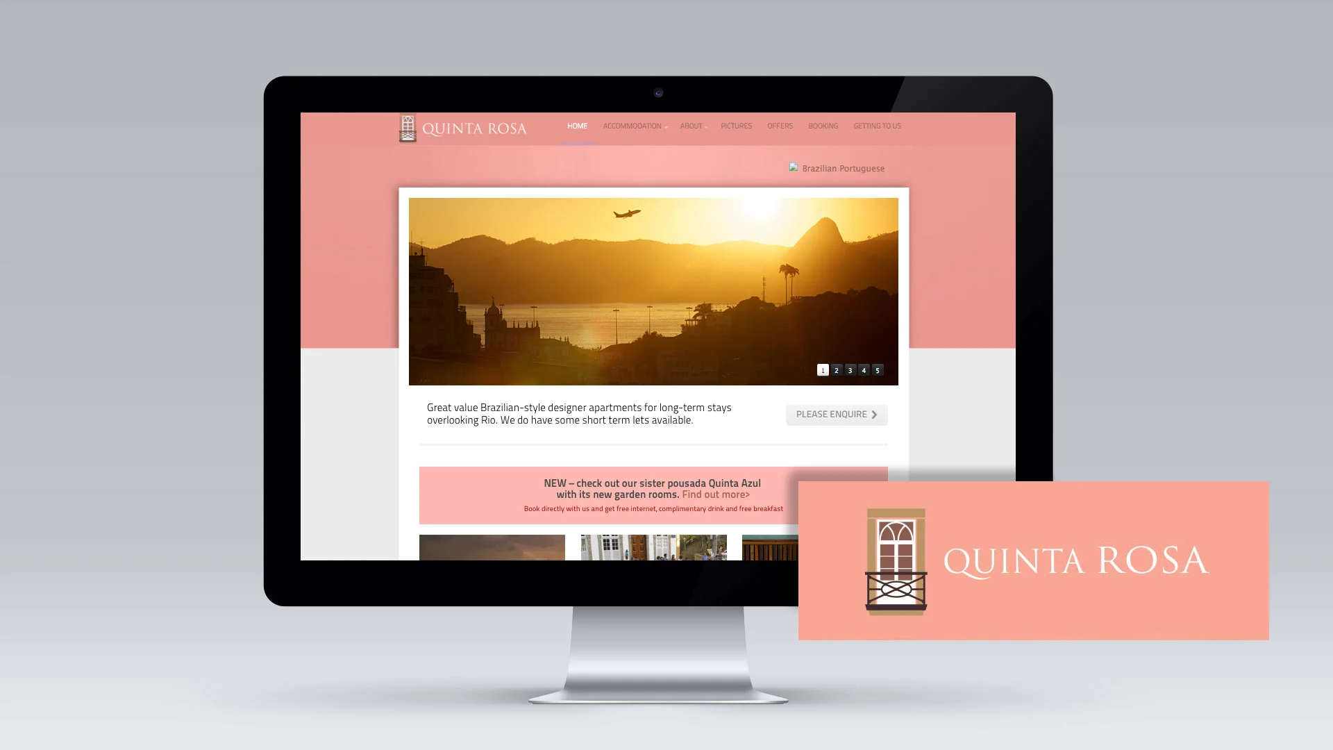 Website and branding for retal apartments in Rio de Janeiro