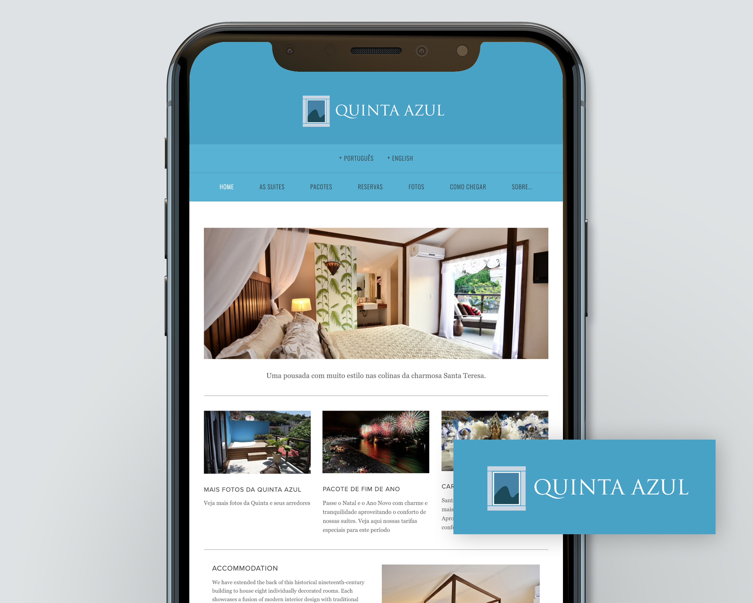 Website and branding for Hotel in Rio de Janeiro