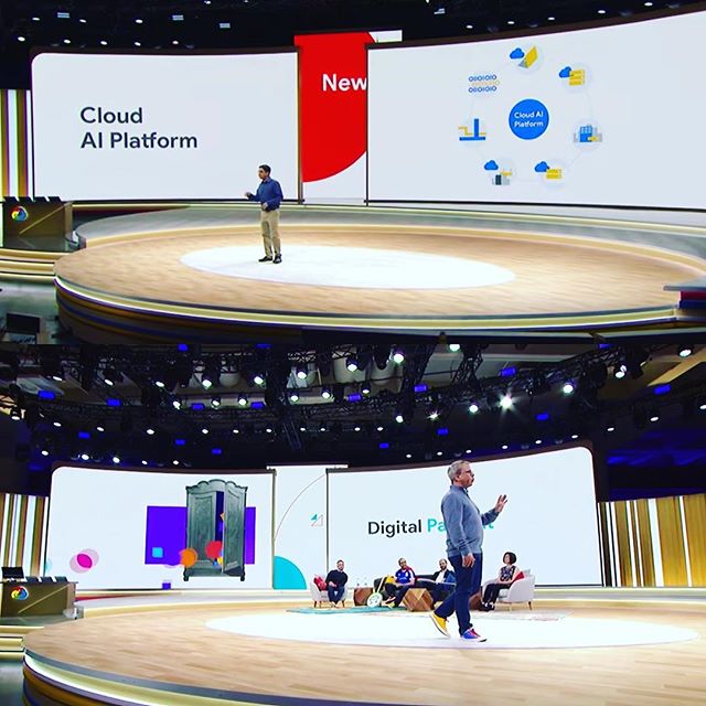 #googlenext19 Still going through the show videos picking slides I designed. Large and very collaborative job so difficult to claim credit but these 2 are all mine 😁 #presentation #keynote