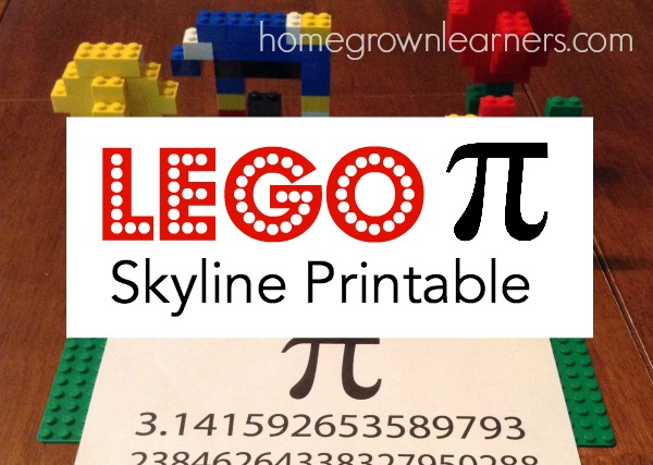 Free LEGO Pi Skyline Printable from Homegrown Learners
