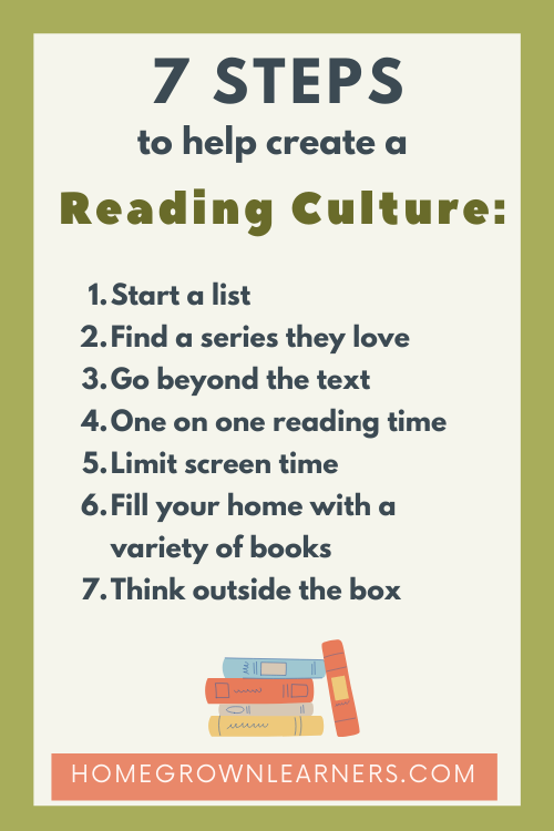 7 Steps to Create a Culture of Reading in Your Family