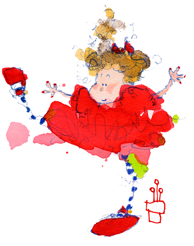 Lyndybin Dancing In Red Dress