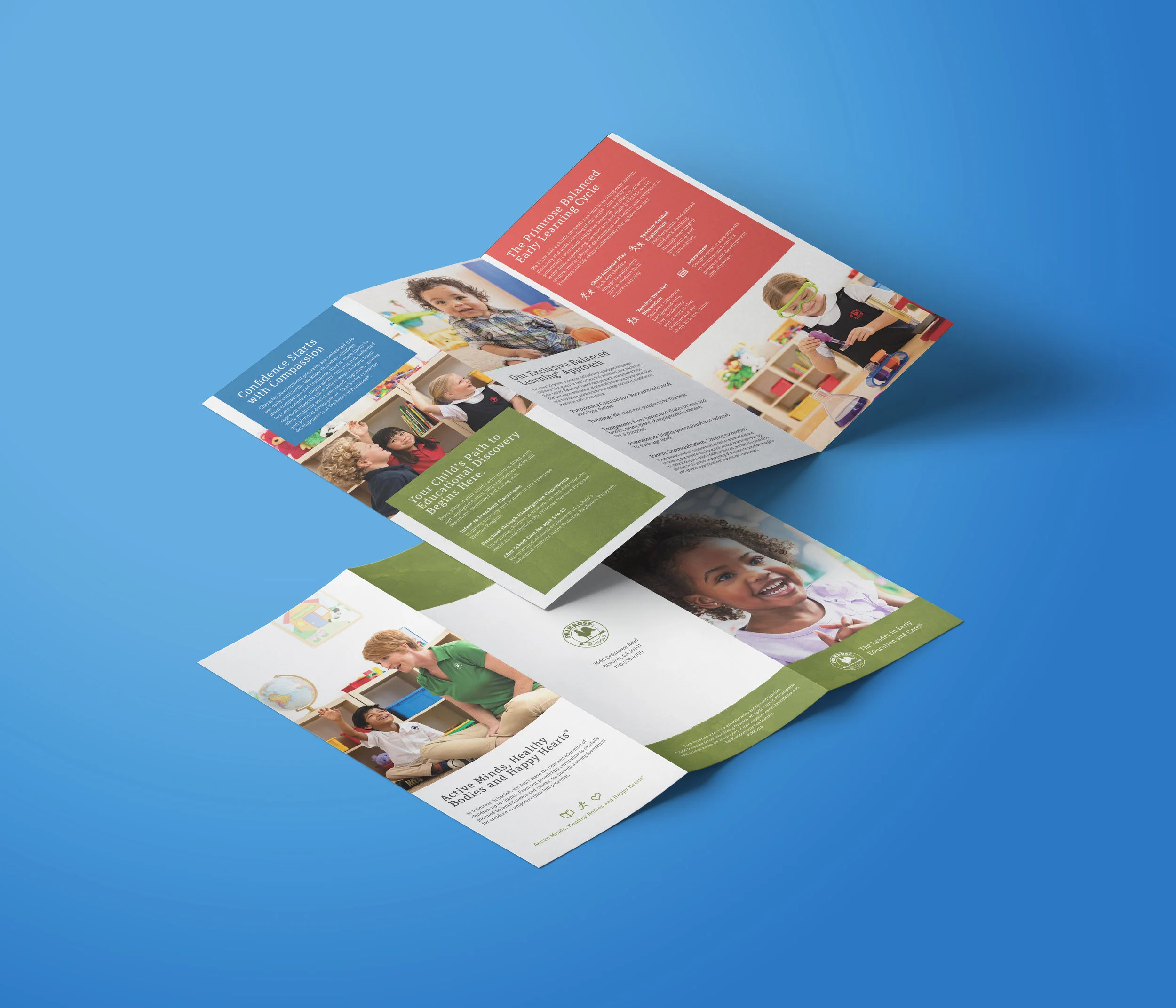 Client Primrose Schools Product Tri-fold Brochure Skills Graphic Design
