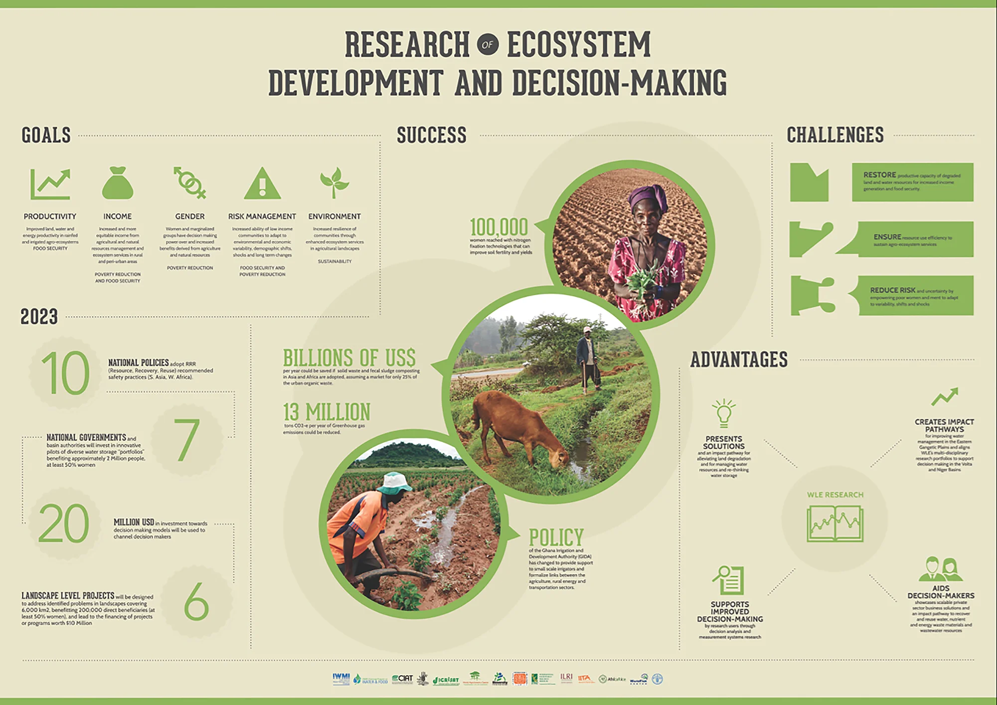 Client International Water Management Institute (IWMI) Product Printed Infographic - concept Skills Graphic Design, Illustration
