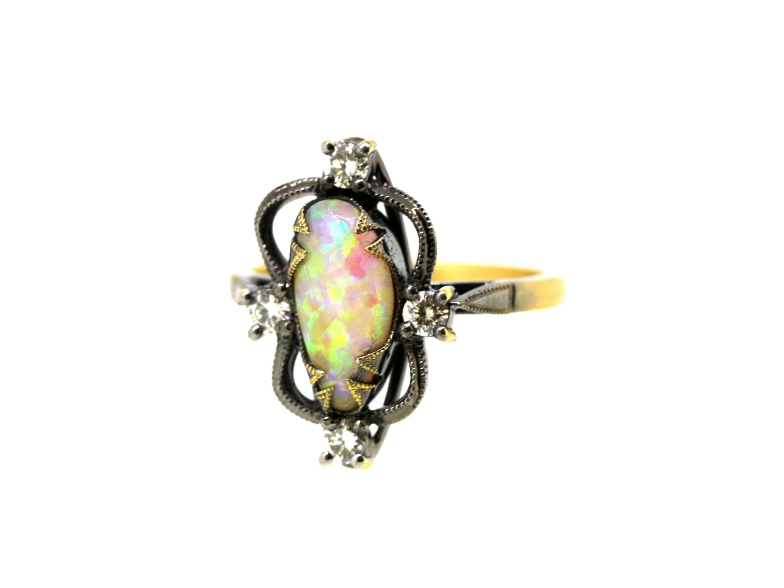 QLD Boulder Opal Diamond Mystical 18ct Yellow Gold (11).jpg