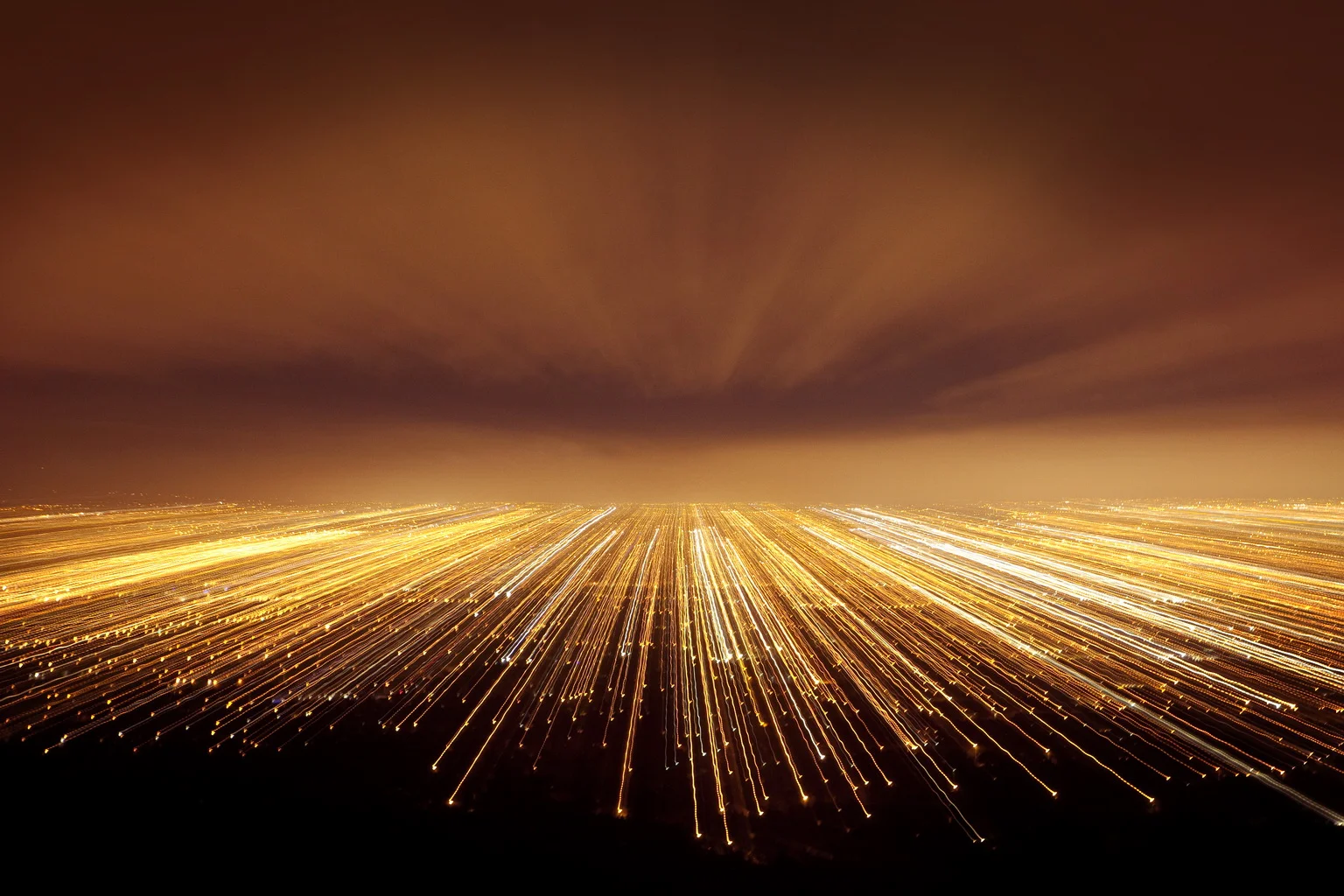 Abstract photograph of Dublin at night 
