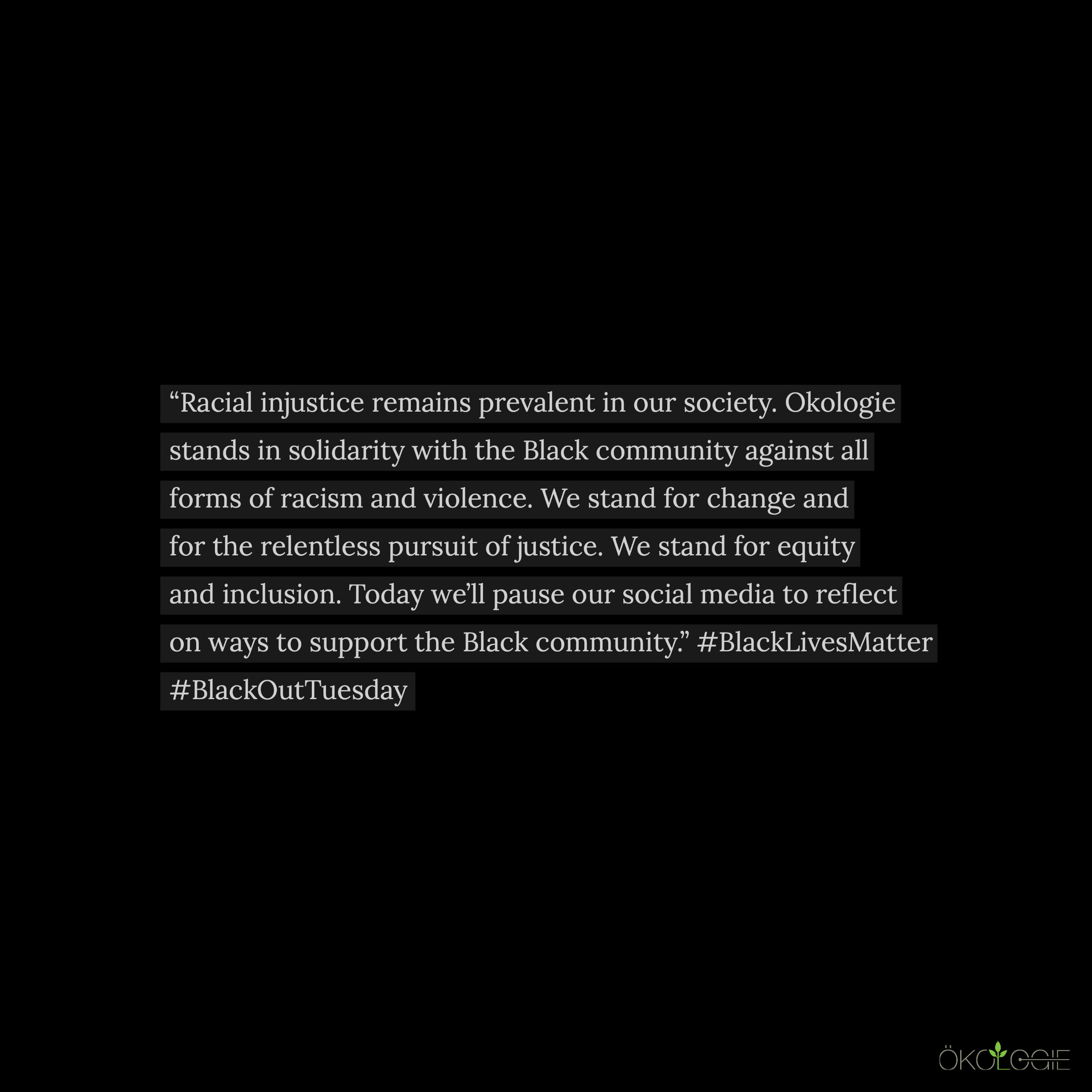Racial injustice and Black Out Tuesday
