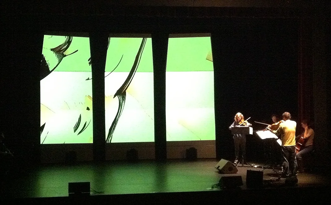  The work performed was Ken Ueno's world premiere of "Peradam". He is a most excellent composer and performer who I first met working with on Brian Sacawa's WhatWall? 