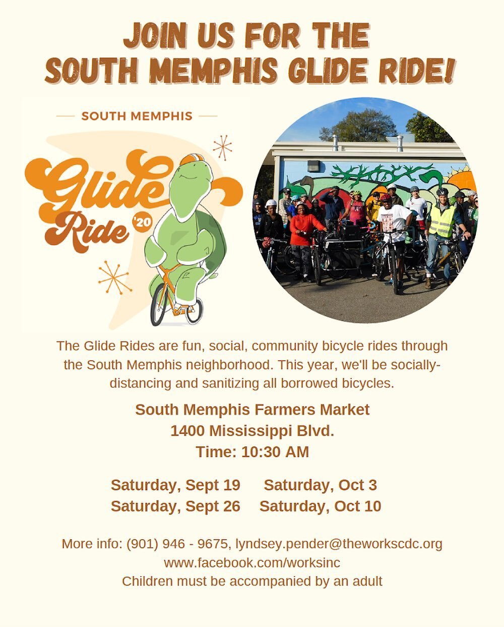 Our first Glide Ride of the fall season is tomorrow!! 🚴🏾&zwj;♂️ Community bike rides are great way to both connect with the neighborhood and get some fun exercise in! 
.
.
Don&rsquo;t have a bike? No worries! We have an extra bike for you to borrow