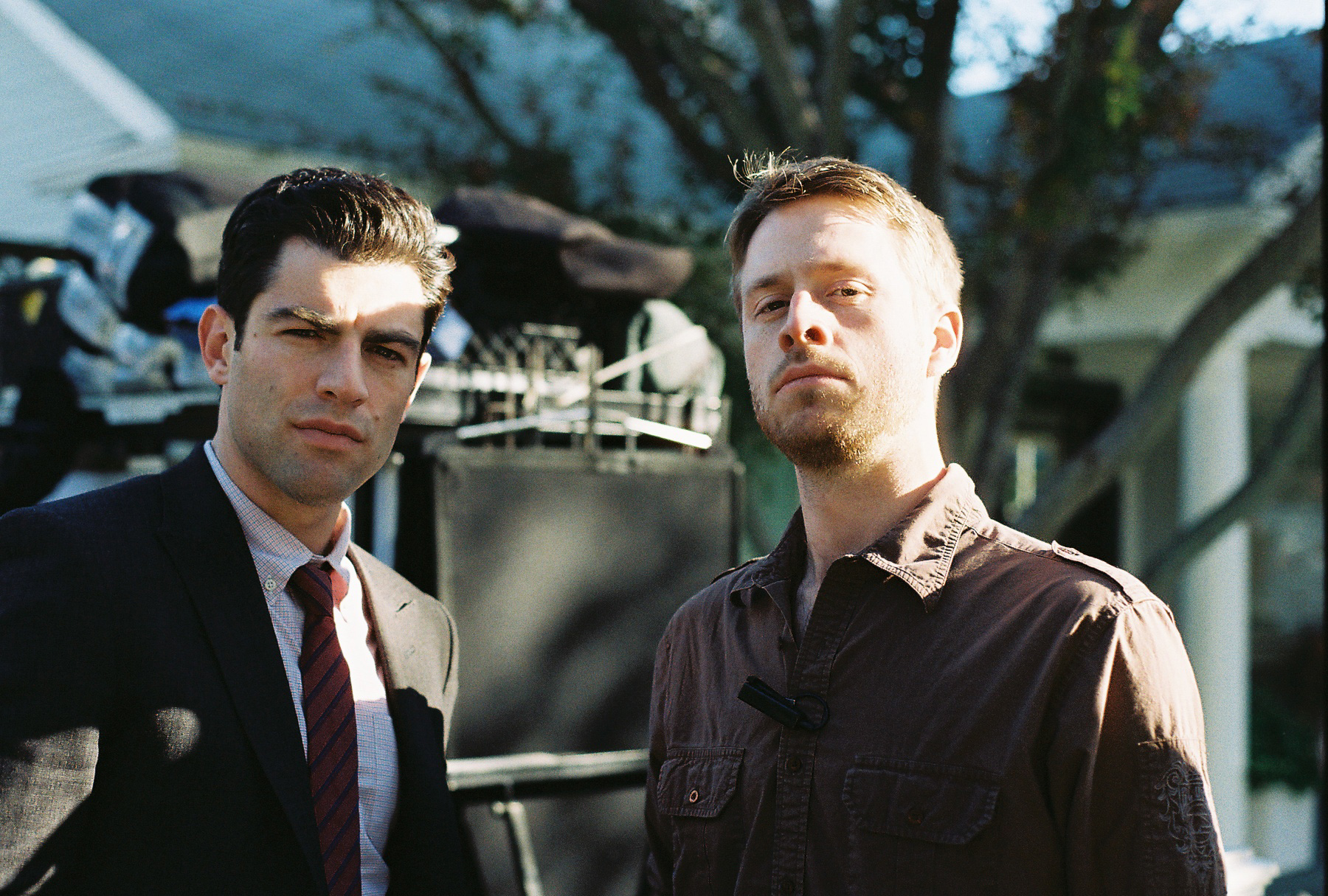 Greenfield and Moody acting much too serious. (photo by Jorjee Douglass) All episode stills © 20th Century Fox TV.