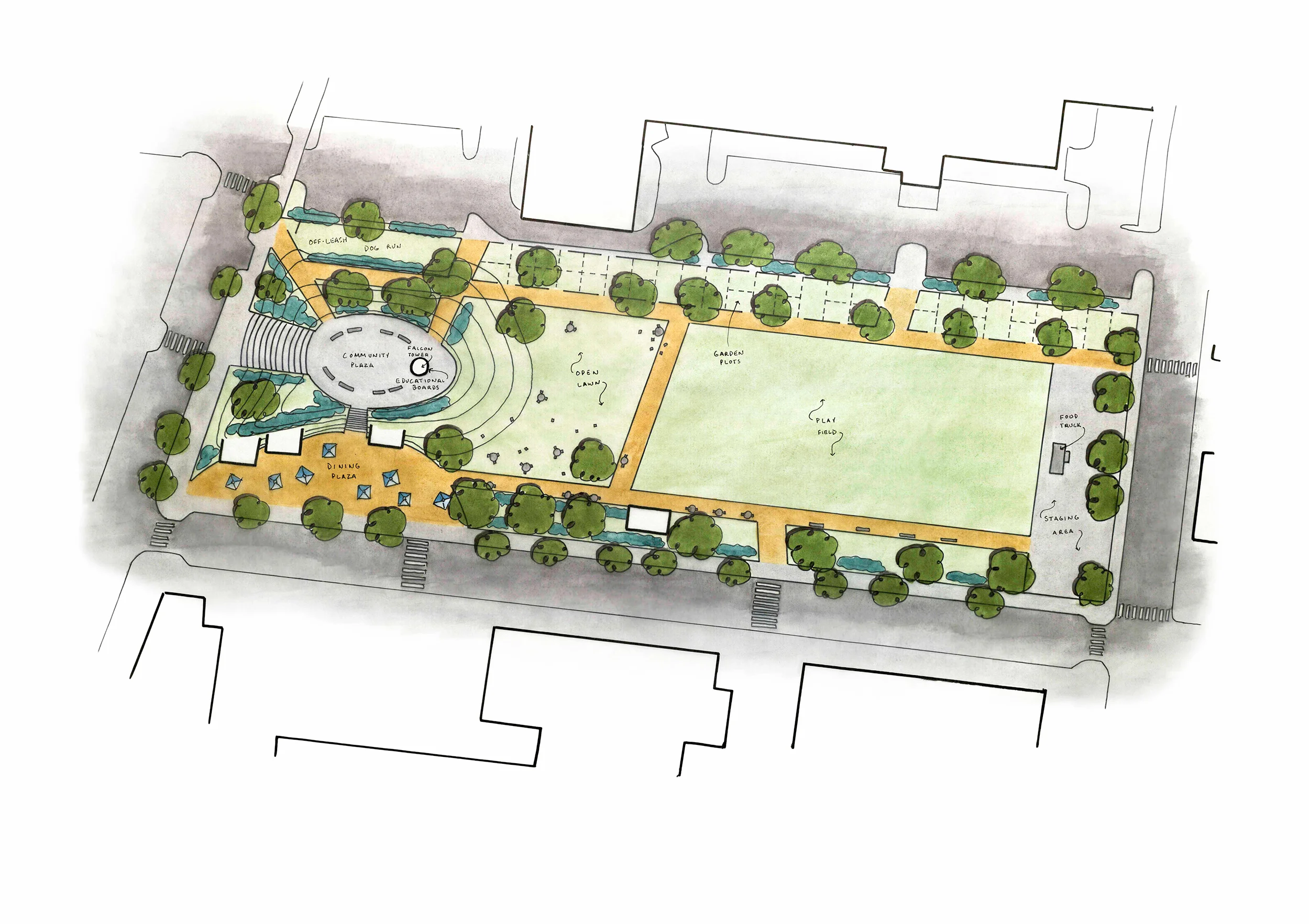 Open space design proposal 11.328 Urban Design Skills , Fall 2014 Department of Urban Studies and Planning, MIT Instructors: Stephen Gray , Mary Anne Ocampo Project team: Catie Ferrara , John Moody Sample project images ▼
