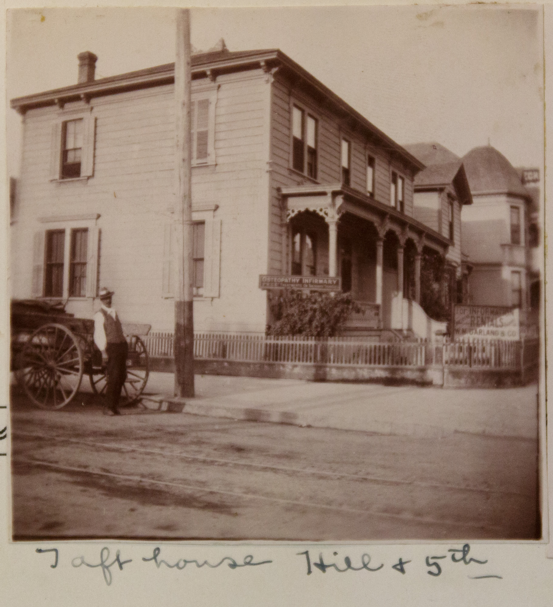 This plan of Henry’s was carried out and a carpenter, son of Old Nadeau, put up the house. As Mrs. Taft remembers it, her home was the first residence West of Hill Street in the Park region. Altogether Mrs. Taft put up more houses, used partly for rental purposes. One of these adjoined lovely on the East and was occupied by her good neighbor Huiskamp. And there was a Third, and Fifth. When the Normal School went up she had several girls from there staying with her.