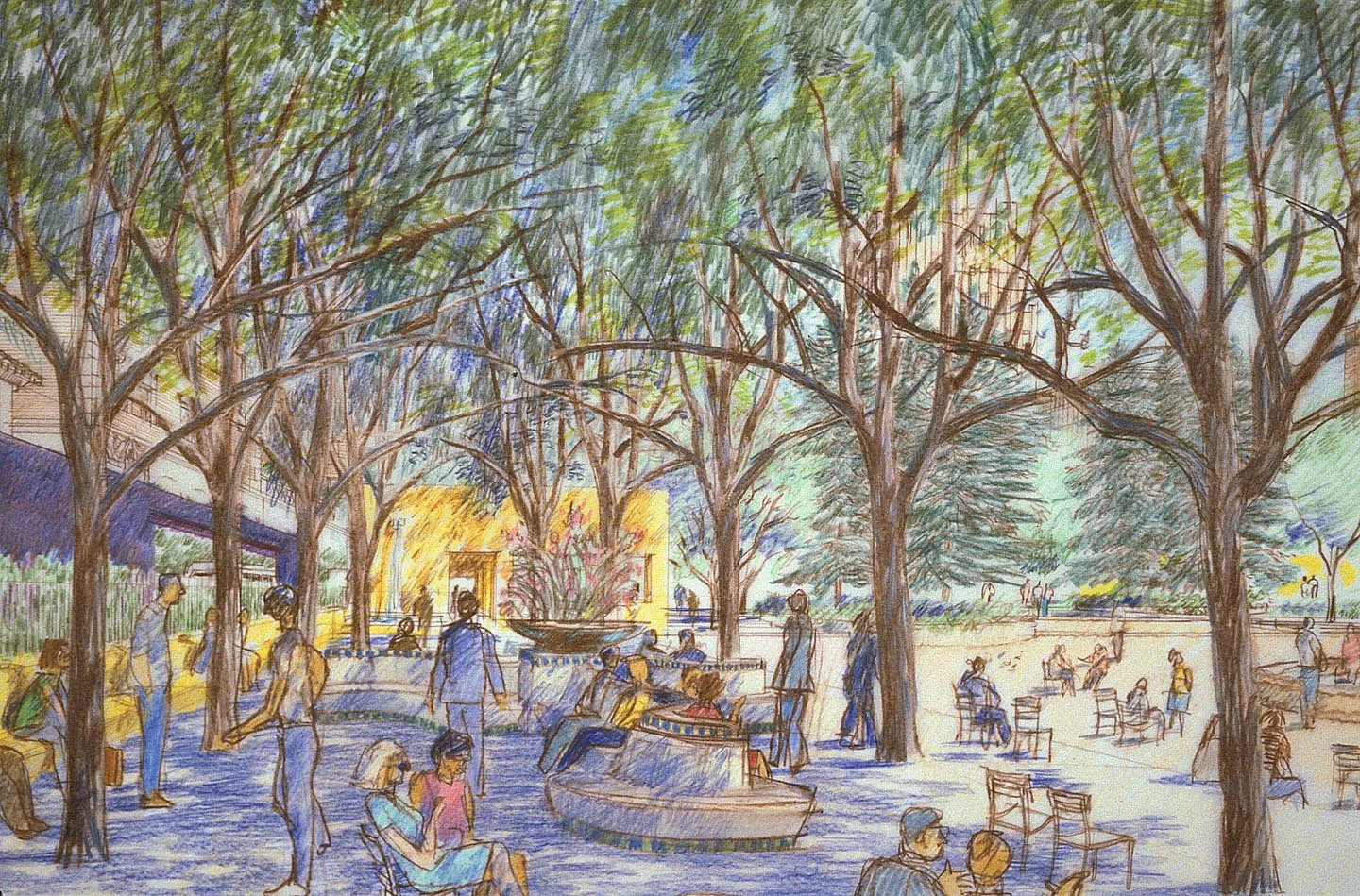 Legorreta design rendering, 1991