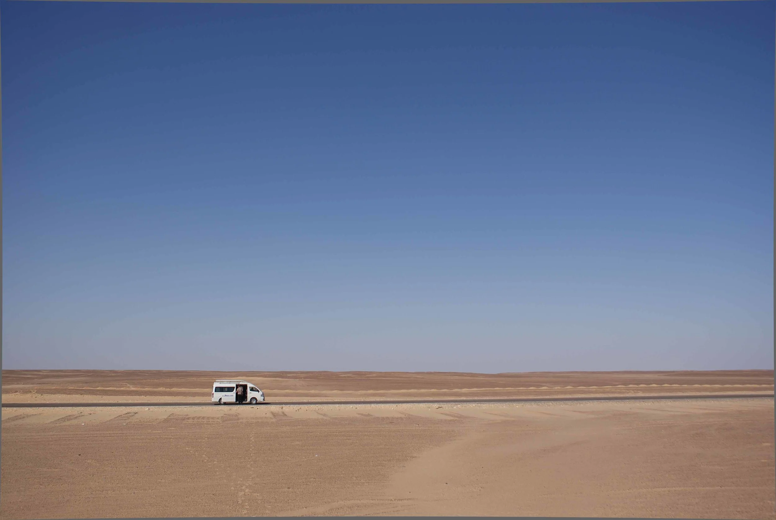 In case you've ever wondered, this is what getting stuck in the middle of desert on your way home to Cairo looks like. 