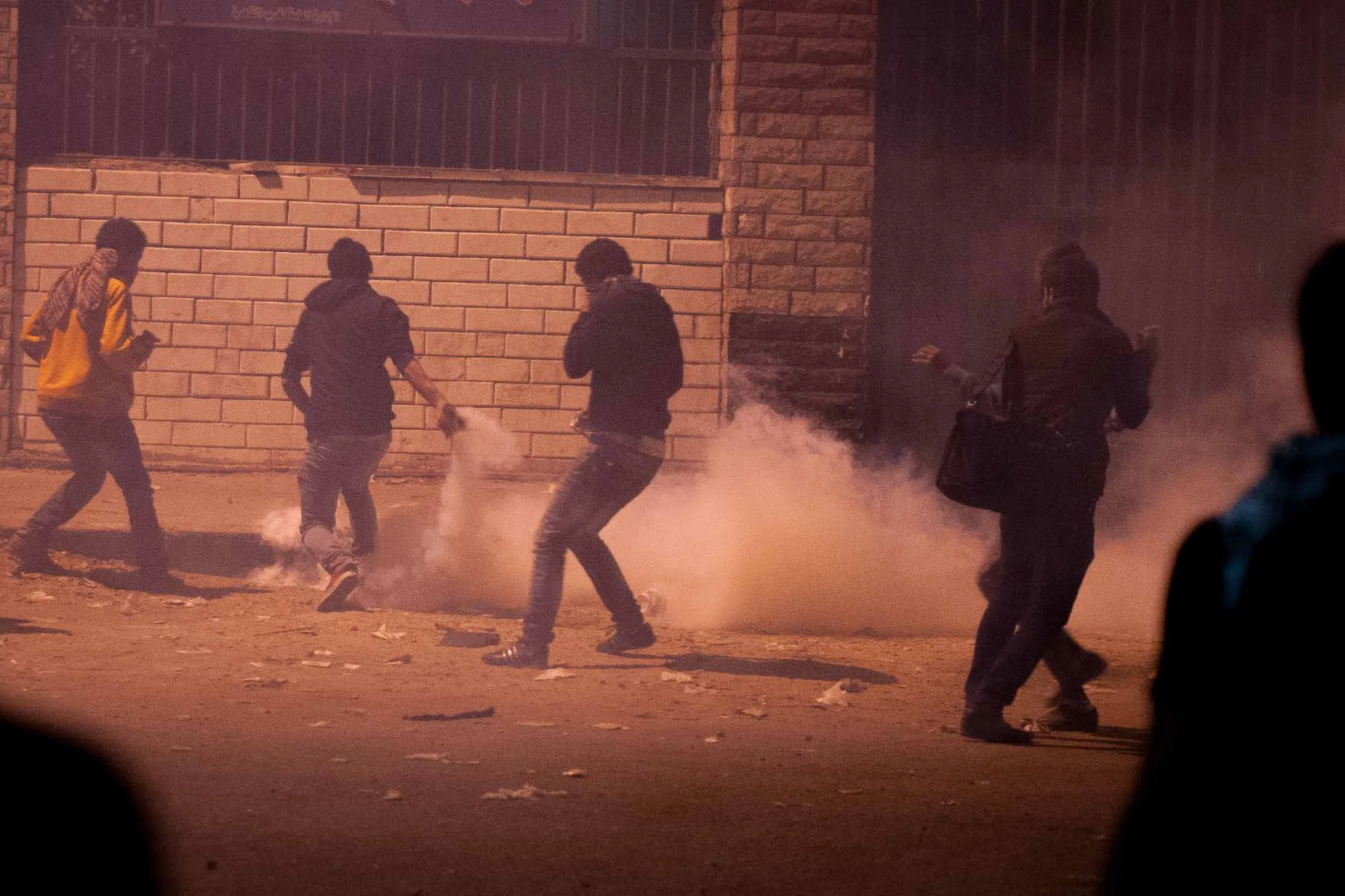 It takes a fairly large degree of courage or recklessness (depending on how you look at it) for these kids to be in the streets each day fighting. Many of them told me they'd been battling the police for the last year.