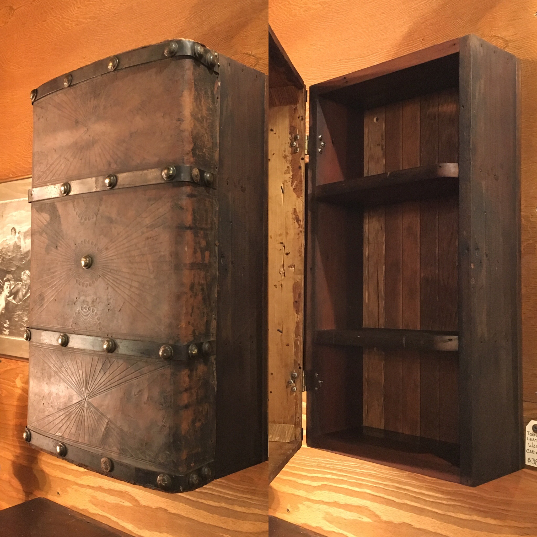 antique-trunk-converted-shelves