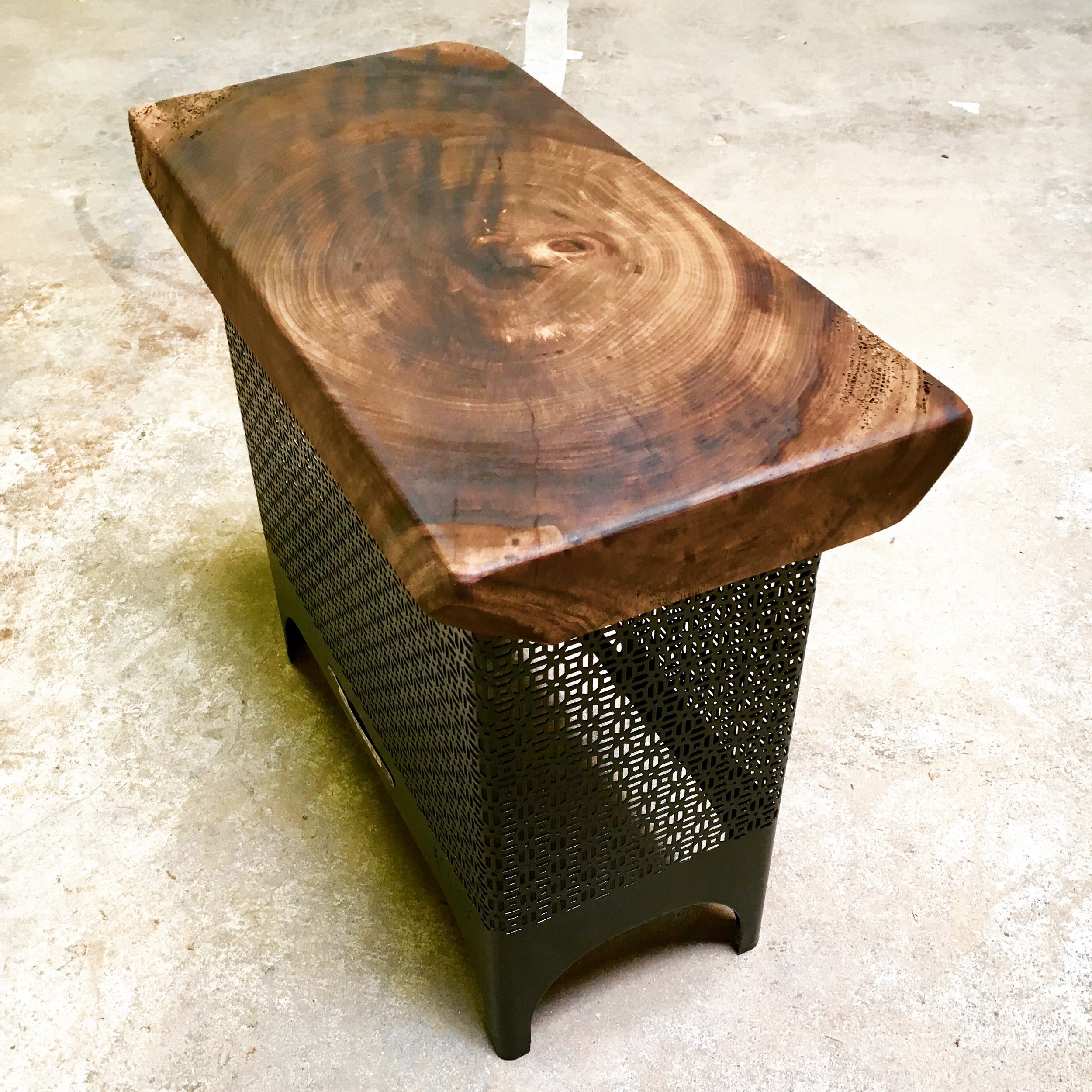 antique-heater-cover-wood-side-table