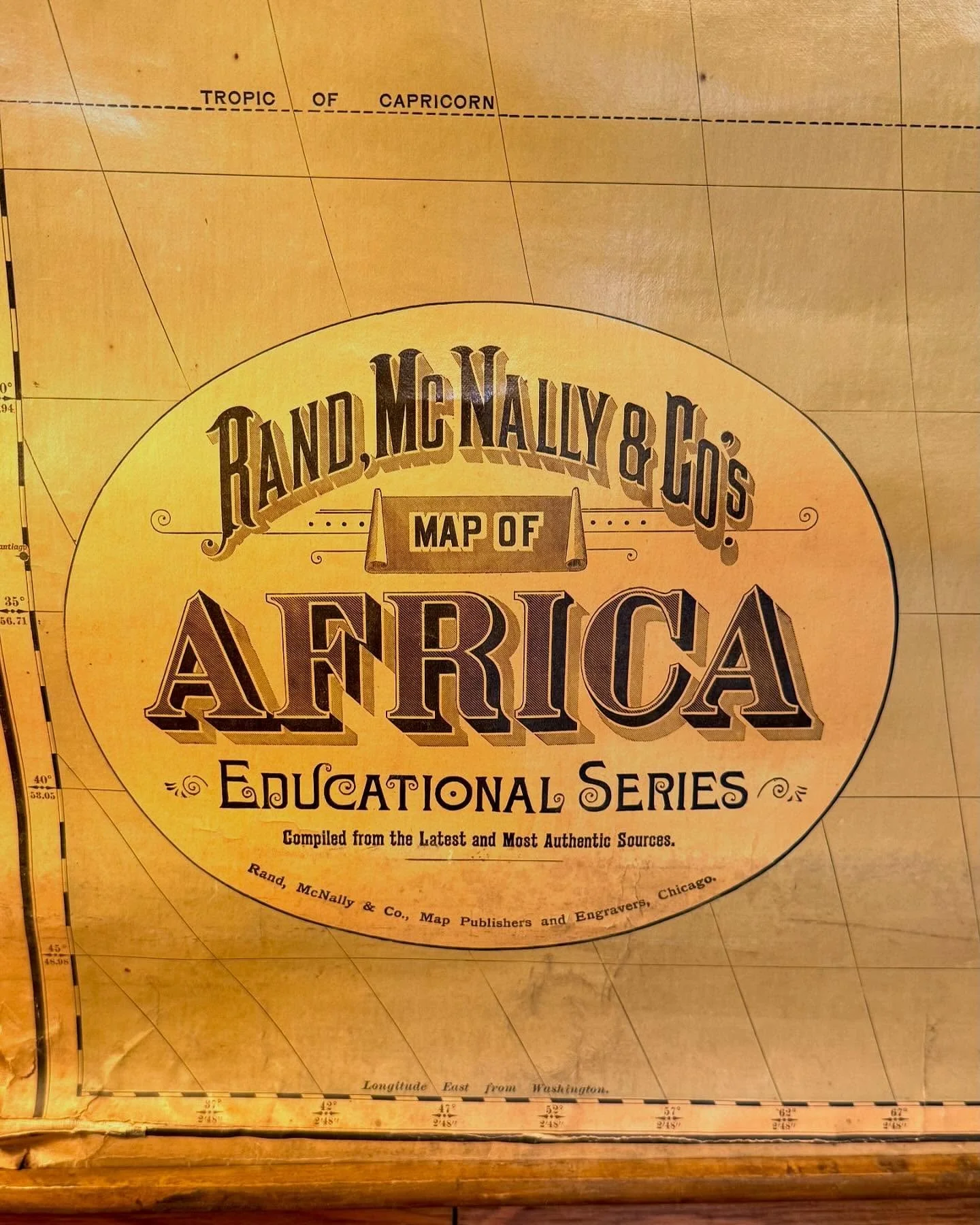 Nothing fires the imagination and a desire to explore history quite like a beautiful antique map. 
Of all the antique maps we&rsquo;ve ever had in, this 1889 Rand McNally pulldown map of Africa might one of the most fascinating! I particularly like t