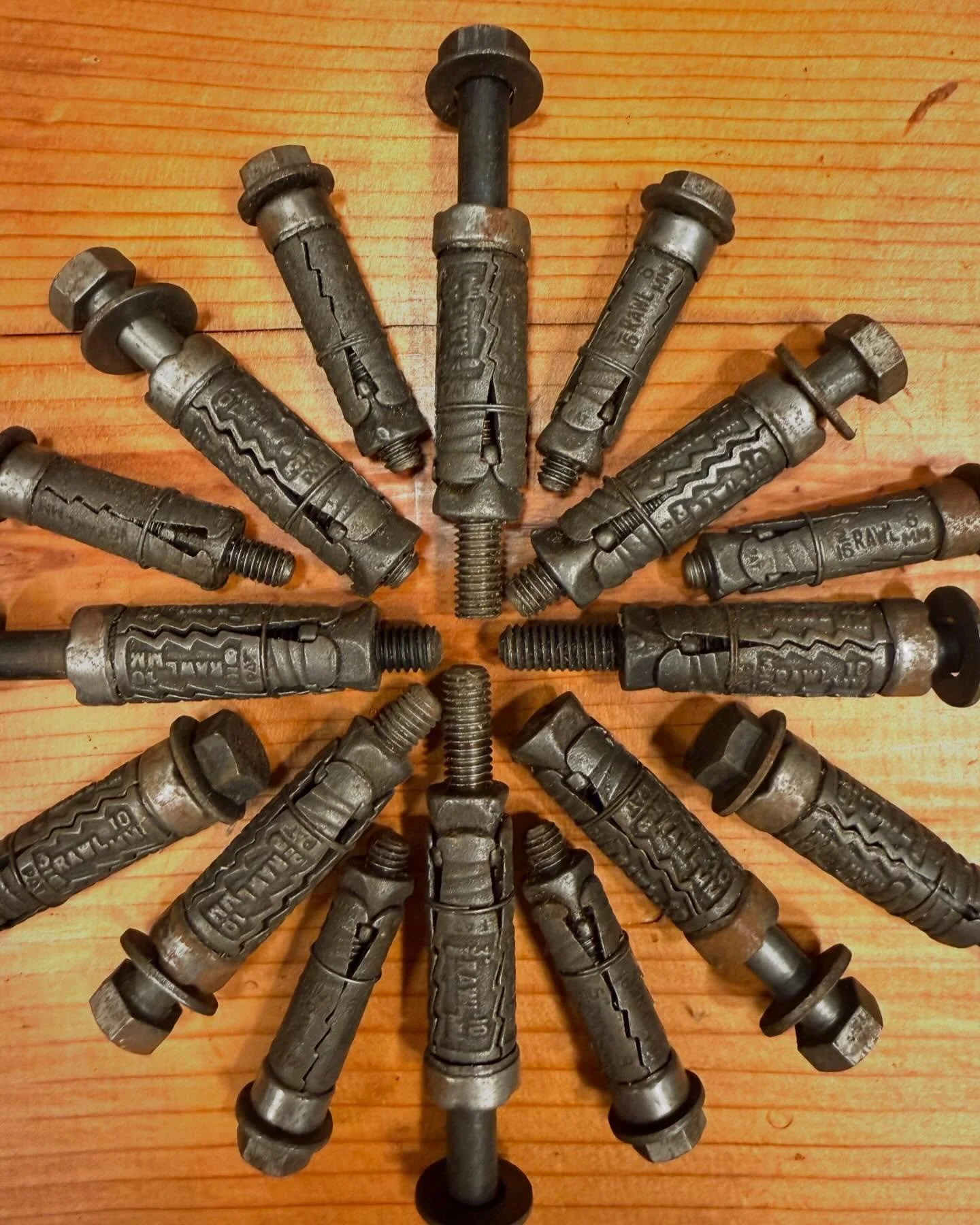 It's not always the beautiful show stopper heavy hitters that capture our attention in the antique world. 
Sometimes its just a stray box of old masonry expansion bolts waiting to see the light of day.