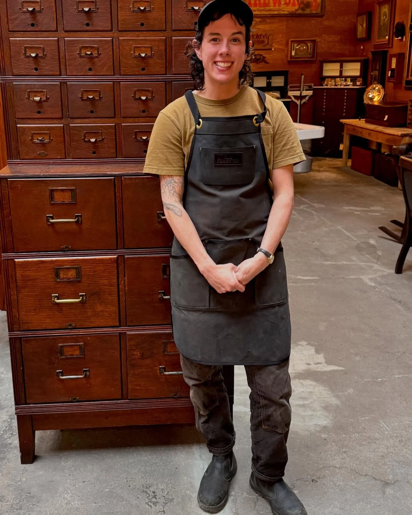 A huge welcome to Old Portland Hardware's newest team member, Bo!
Bo is handy, sharp, curious, and a quick learner!
We are very happy to have them on our motley crew. 
Let the adventures in old stuff begin!!