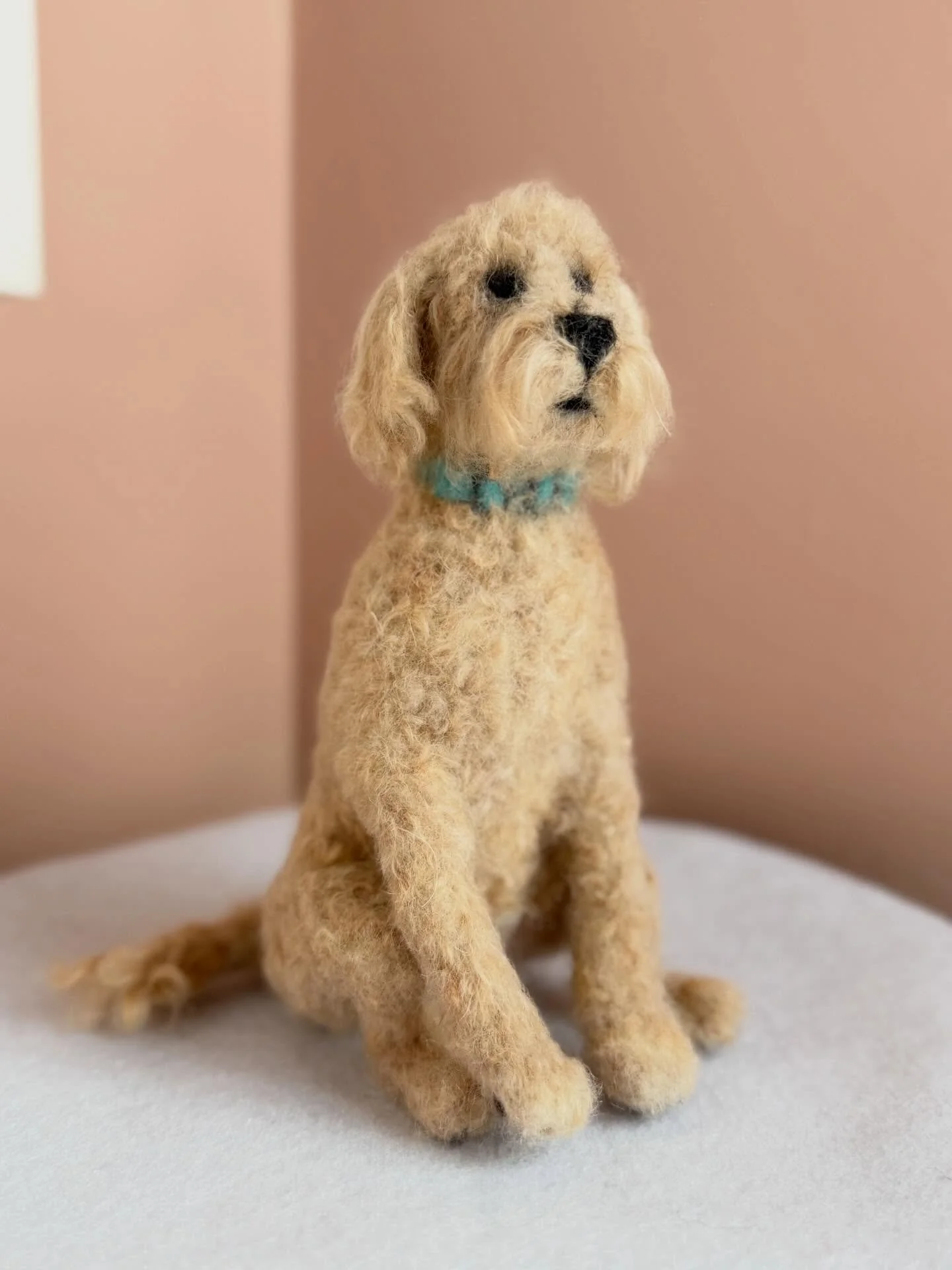 Sweet Charlee. She crossed the rainbow bridge recently and it was such an honor to be trusted with making her. This is the first time I&rsquo;ve been given her fur which I made into a little heart to be a part of her mini replica. She now sits by her