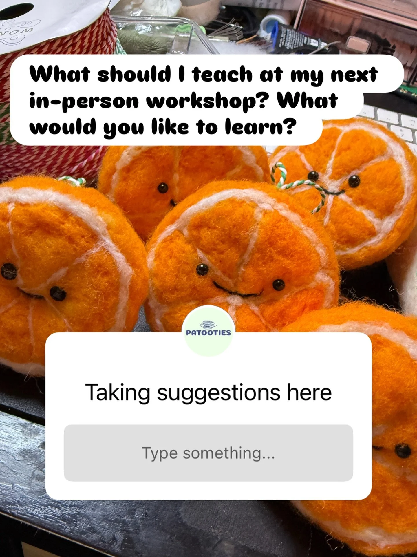 Answer in my stories! I have a workshop at @kindacollected scheduled but not quite certain what to teach yet. Sticking to basics, we could make an animal or another food with buttcheeks! Sound off in the question box please!!!!!