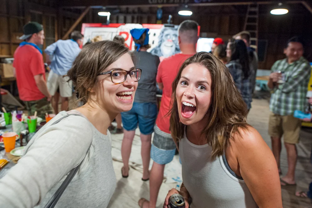 Morgan and Courtney- enthused friends.