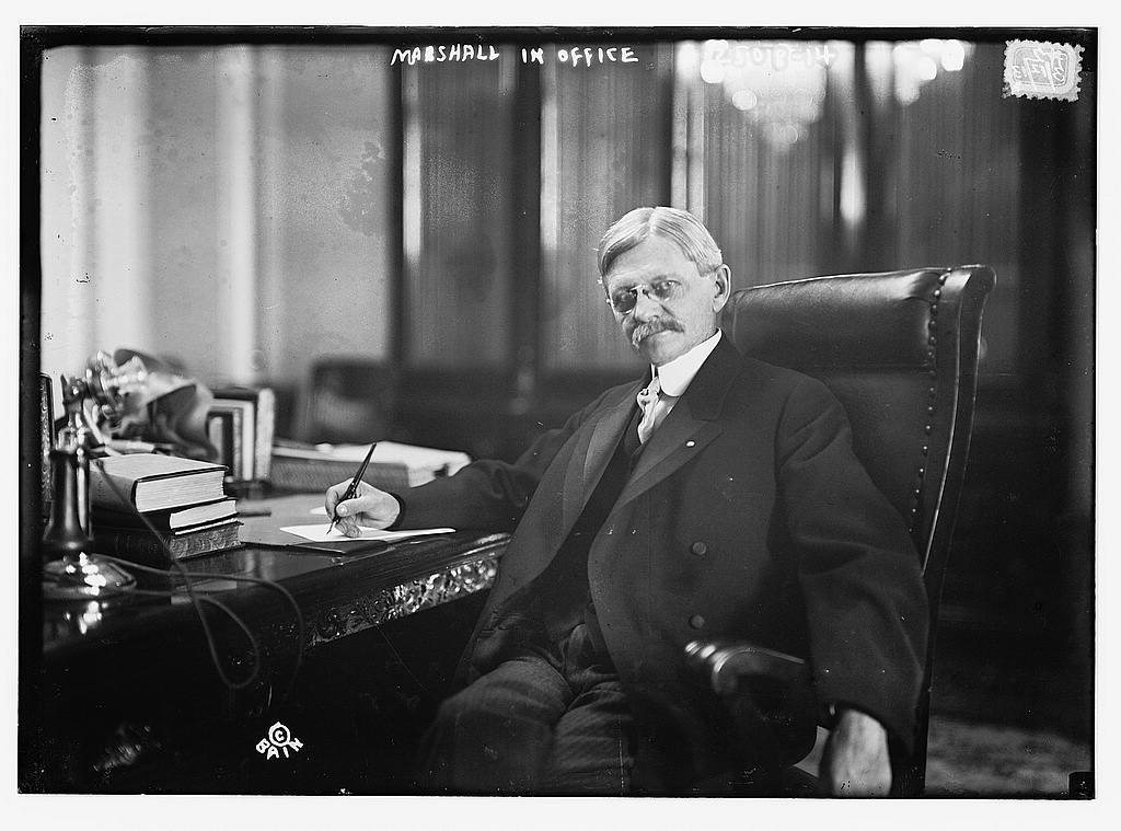 Vice President Marshall in Office (1913). Library of Congress.