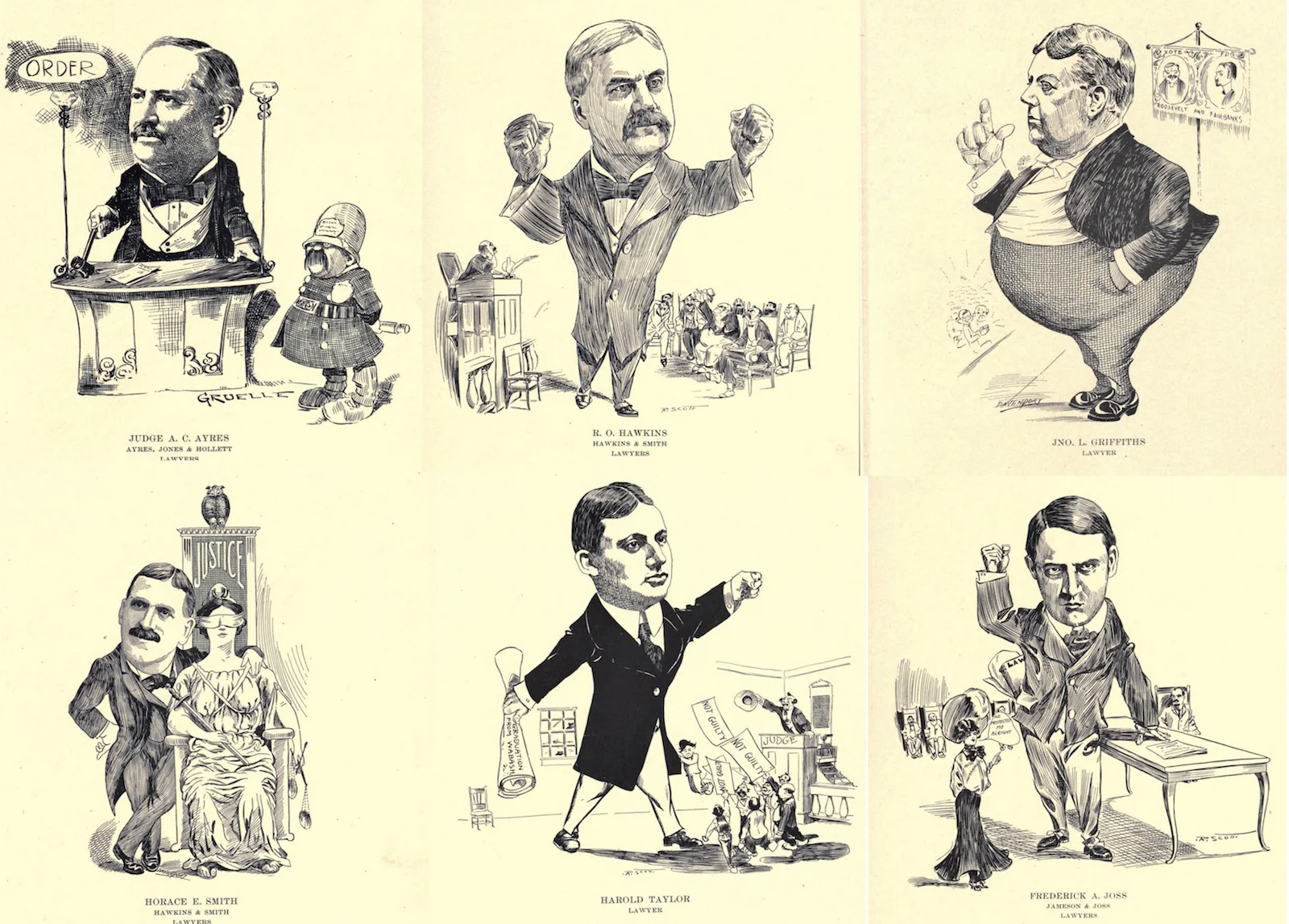 Caricaturing the Indiana Bar: An Early 20th Century Sketchbook From The Daily Press