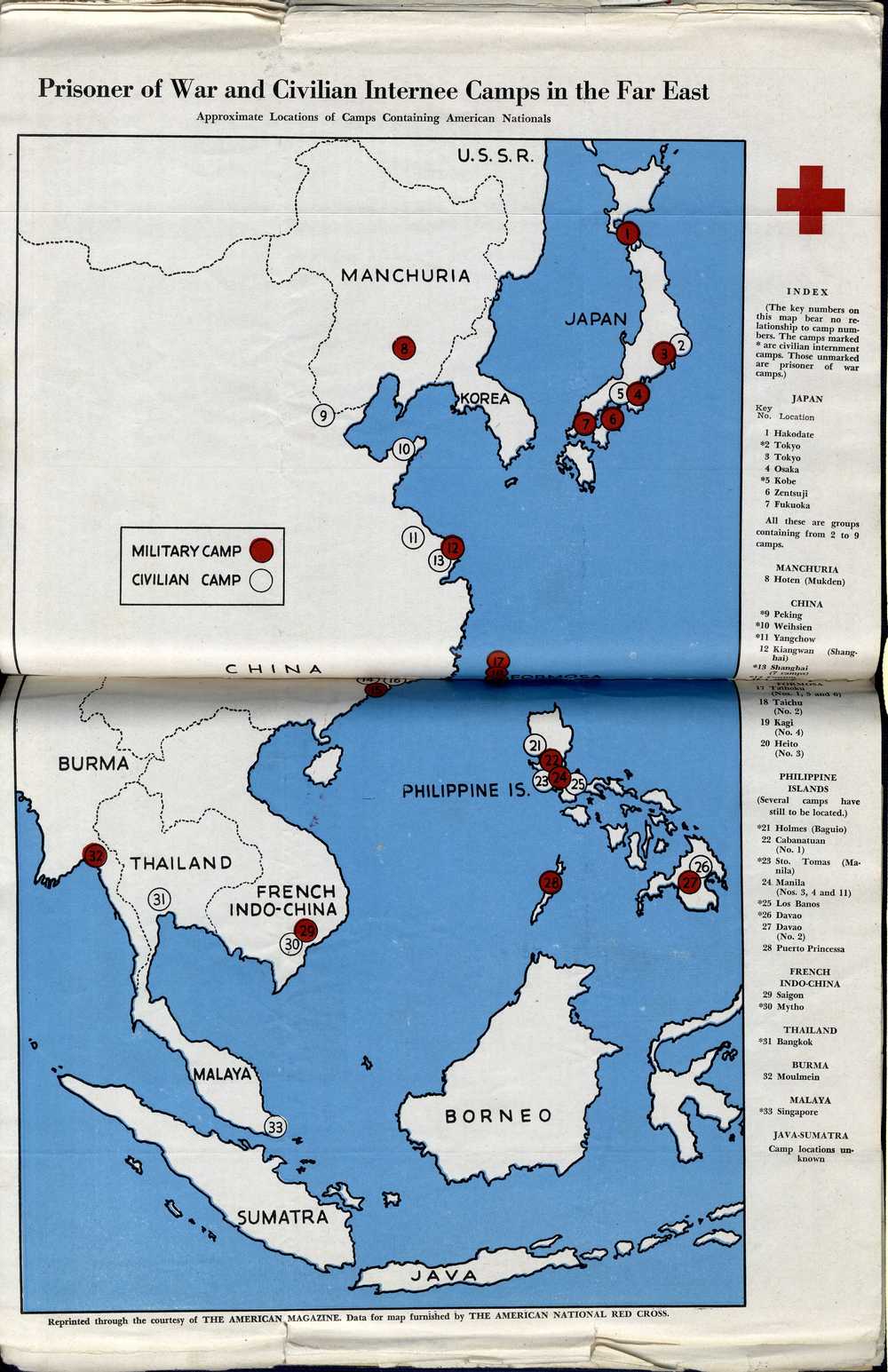 POW and Civilian Internee Camps in the Far East