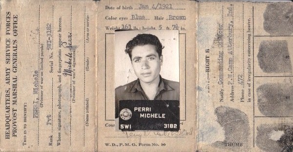 POW ID Card for Michele Perri