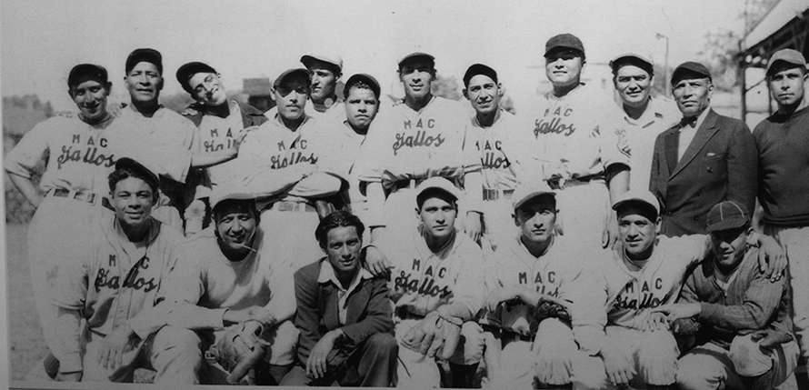  The baseball team Los Gallos, East Chicago, Ind. (1940). Image via Indiana Univ. 