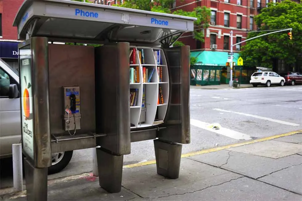 Una bibliocabina di New York, realizzata dall’architetto John Locke