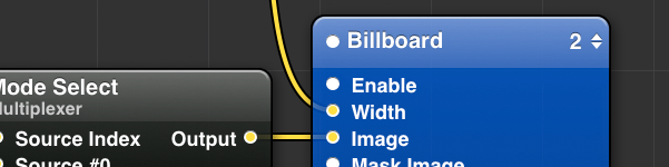Interactive Generators Published inputs from ISF (GLSL), Quartz Composer , FFGL and Vuo generator compositions show up as standard UI control items like sliders, buttons, color pickers and pop-up menus.