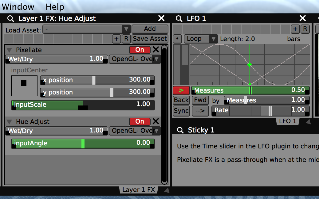 Use the data-sources from the LFOs to adjust the levels of one or more FX at a time with a single MIDI knob.