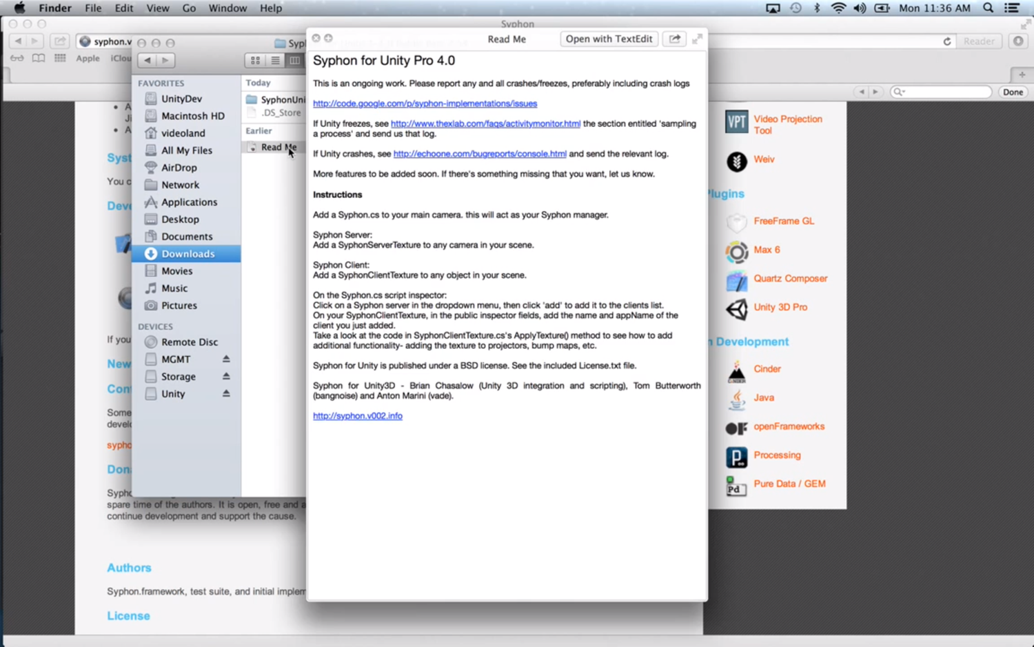 Guest Tutorial: Connecting Unity 3D Pro and VDMX by Syphon with ...
