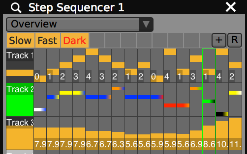 Use “ Section Presets ” to save and restore patterns in the Step Sequencer plugins.