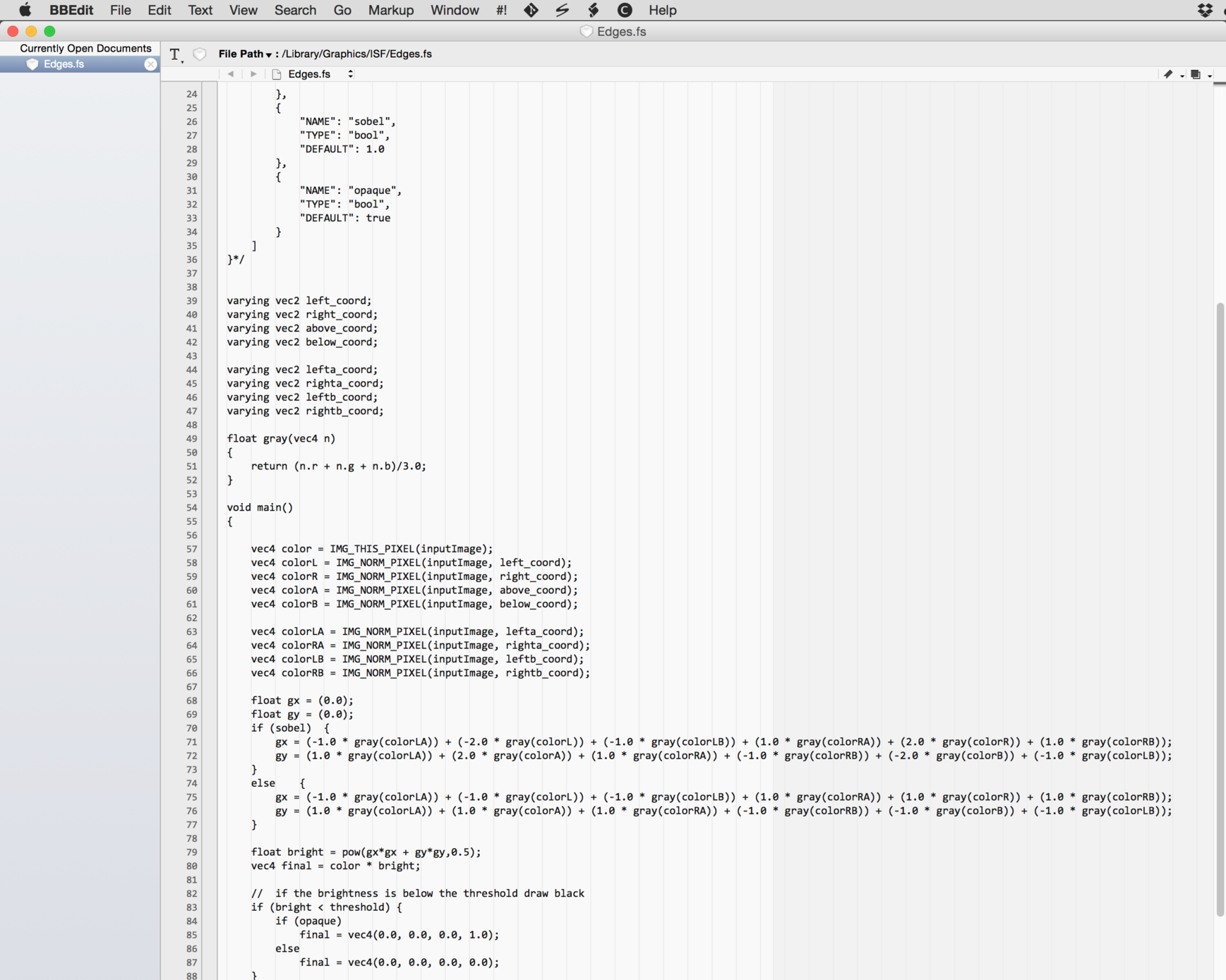 Use any text editor to work with ISF files.