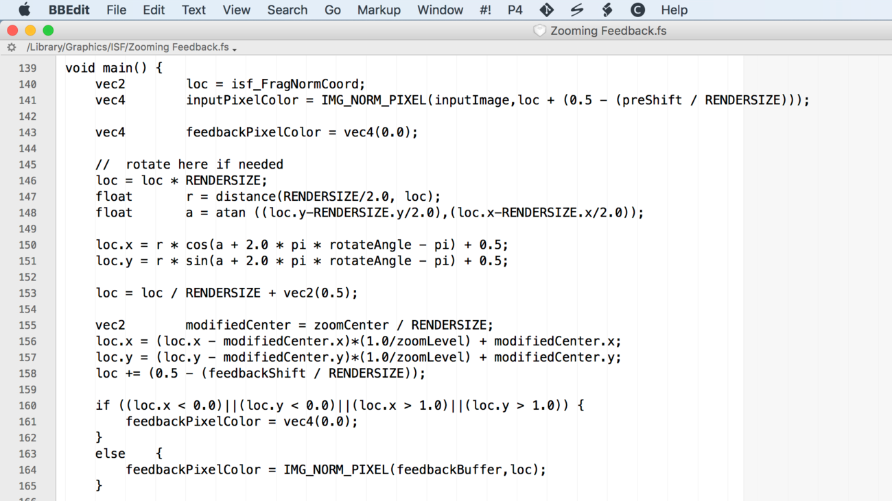 The Zooming Feedback.fs effect can be remixed to add new parameters and capabilities .