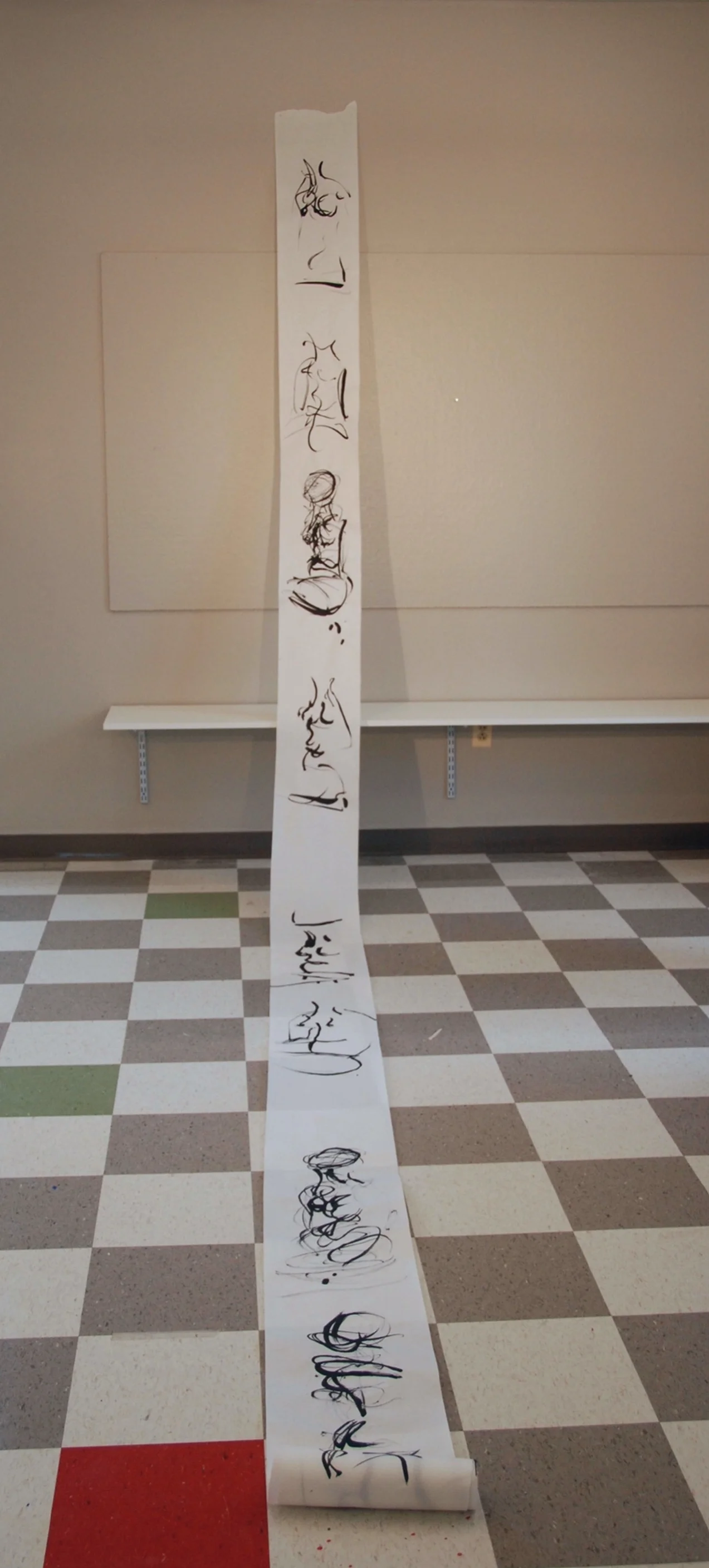  Scroll of Figures  Ink on Rice Paper 