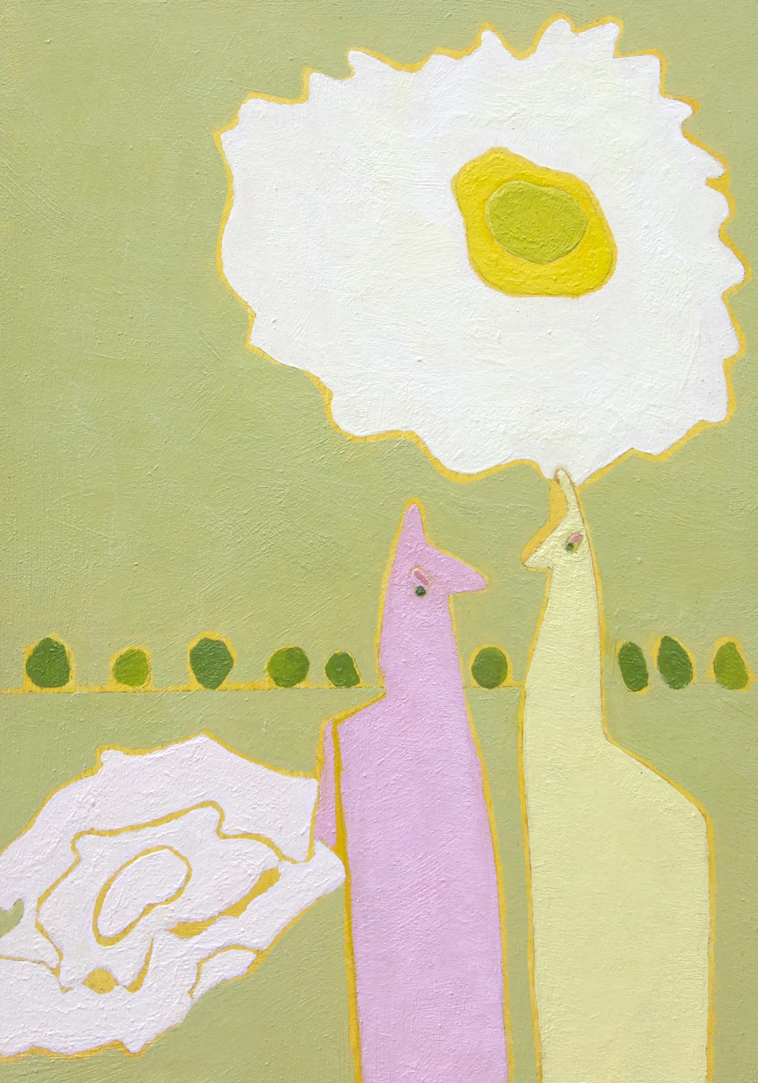 Peach Rose and a Daisy