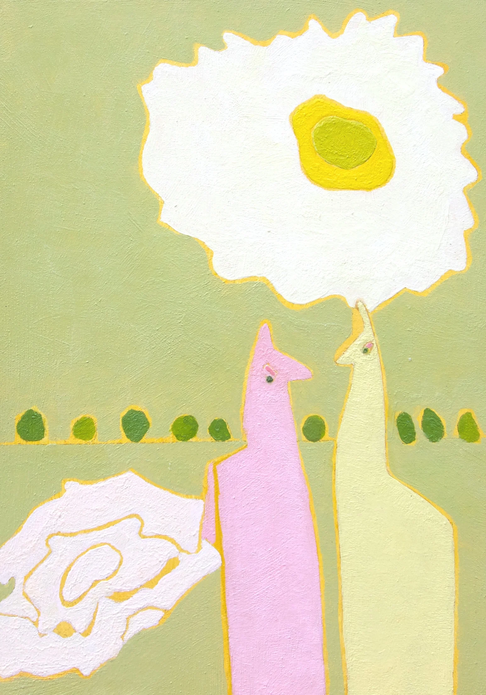 Peach Rose and a Daisy