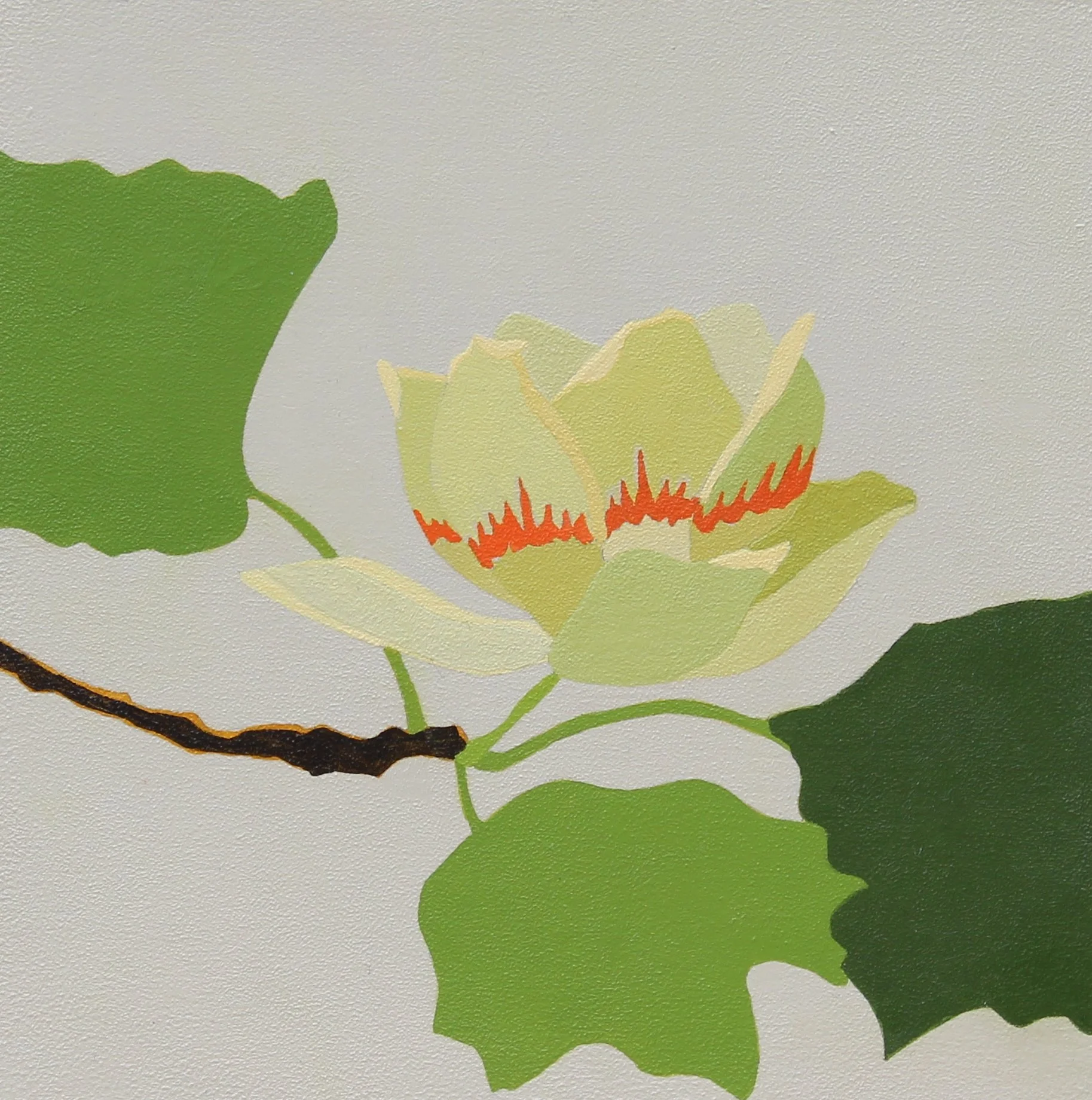  Tulip Tree  Trader Joe’s Spring Series  Acrylic on Panel  8”x 8”  Wilmington, NC  2020   
