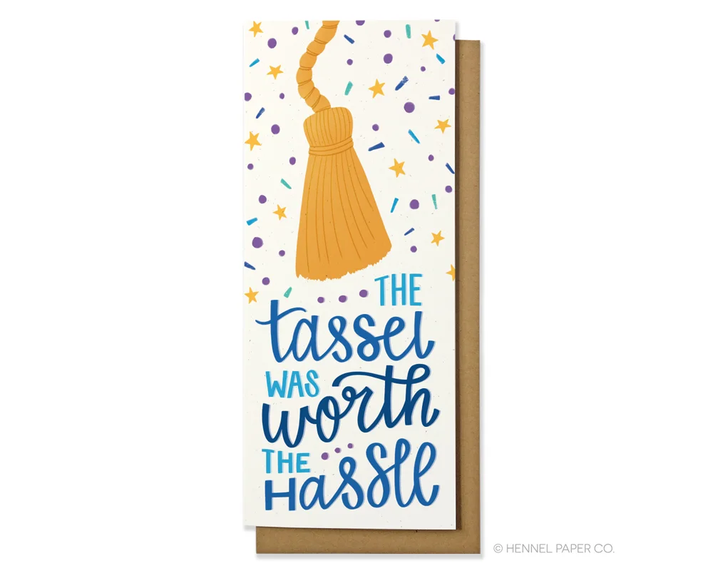 Graduation money card- tassel - hennel paper co.