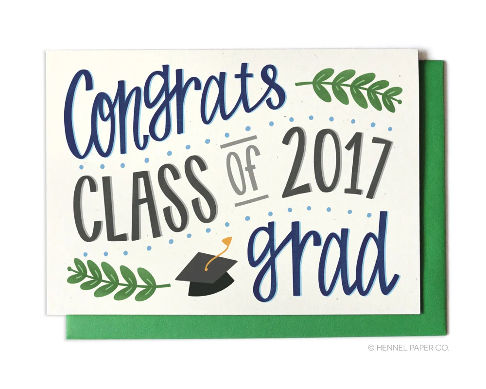 grad card - graduation card - 2017 ivy- hennel paper co.
